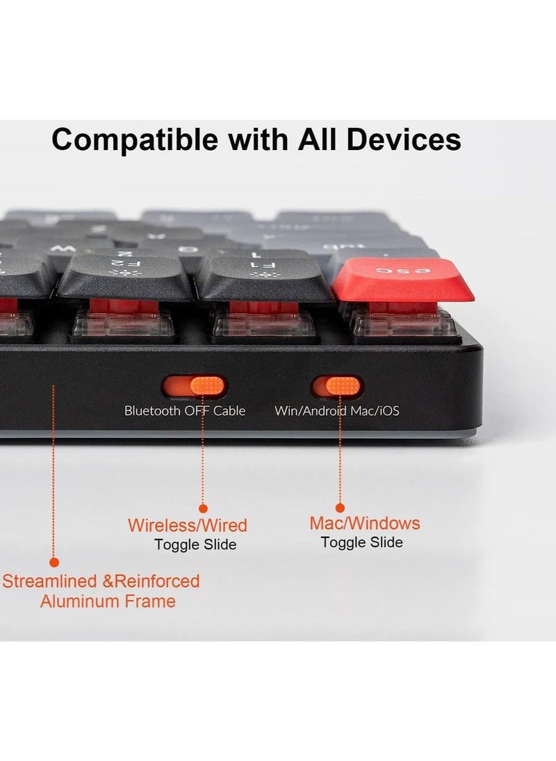 لوحة مفاتيح ميكانيكية K1 Pro لاسلكية RGB مخصصة، تخطيط 80% قابل للتبديل السريع QMK/VIA قابل للبرمجة، مفتاح Gateron Red رفيع للغاية منخفض المستوى، بلوتوث/USB-C سلكي N-Key Rollover لنظام التشغيل Mac Windows - pzsku/Z4F921B32D0E2F635ADF9Z/45/_/1693476345/9440236a-0dd8-4a5c-a440-fade104414a3