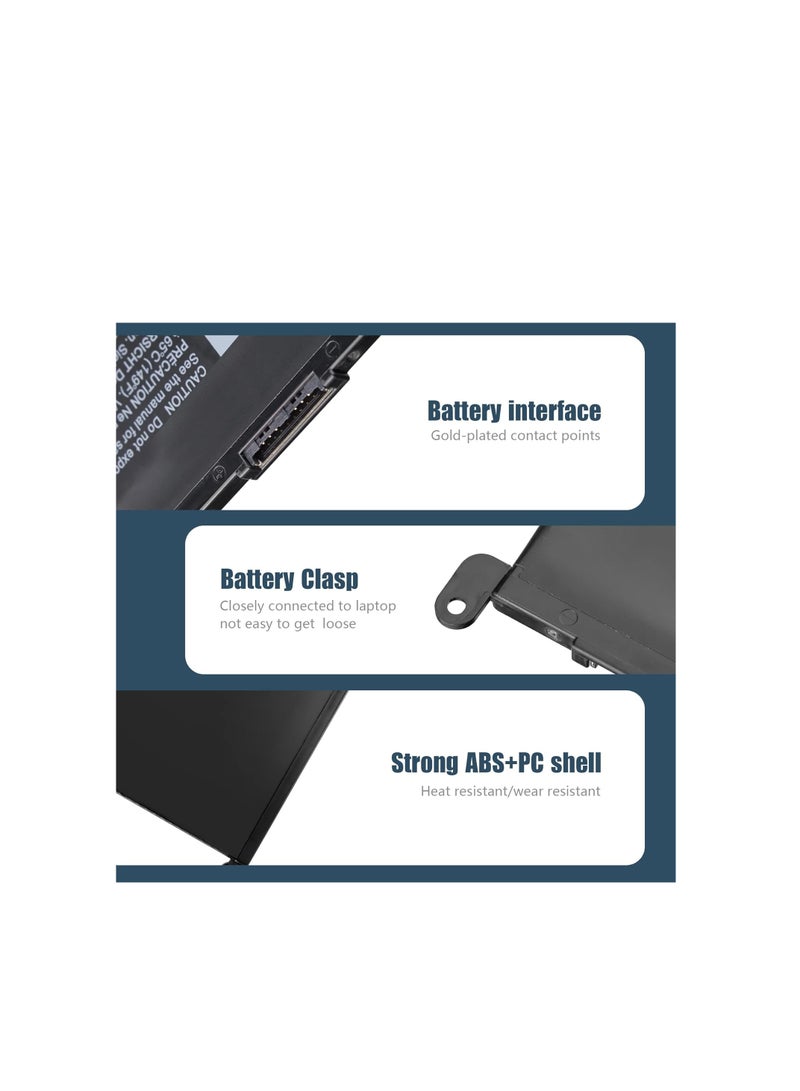 Terabyte Replacement wdxor dell inspiron 13 7368 147460 15 7560 17 5765 5767 5570 5770 3crh3 Laptop Battery - Image 5