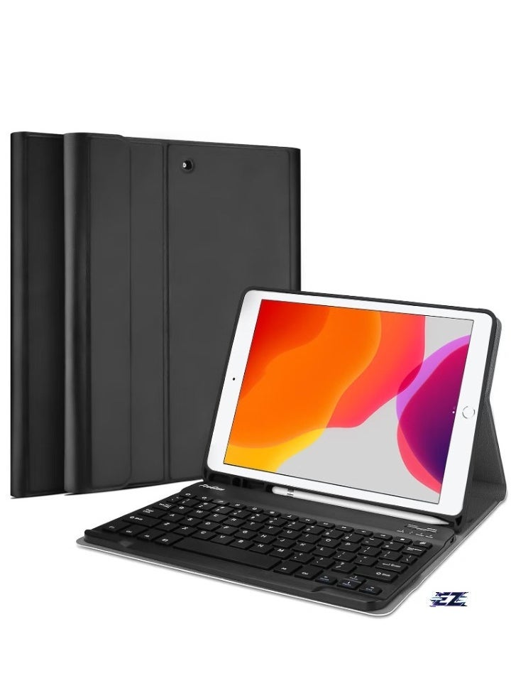 ELTRAZONE Keyboard Case for iPad 10.2 9th Generation 2021, 8th Gen 2020, 7th Gen 2019 – Wireless Magnetically Detachable Keyboard, Stand Folio Case for 10.2" iPad, Auto Sleep/Wake Feature - Image 1