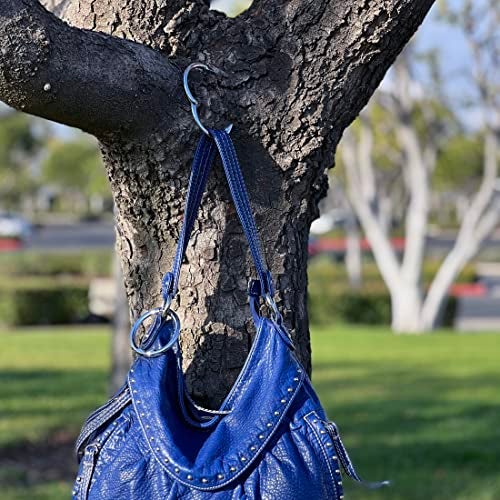 Clipa Bag Hanger - Polished Silver - The Ring That Opens Into a Hook and Hangs in Just 1/2" of Space, Holds 33 lbs., 3 yr. Warranty - Image 4