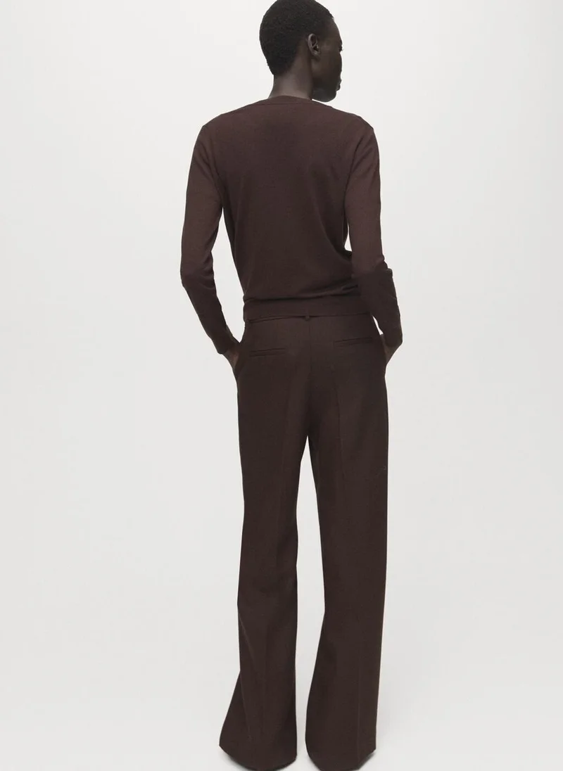 MANGO Fine-knit crew-neck sweater