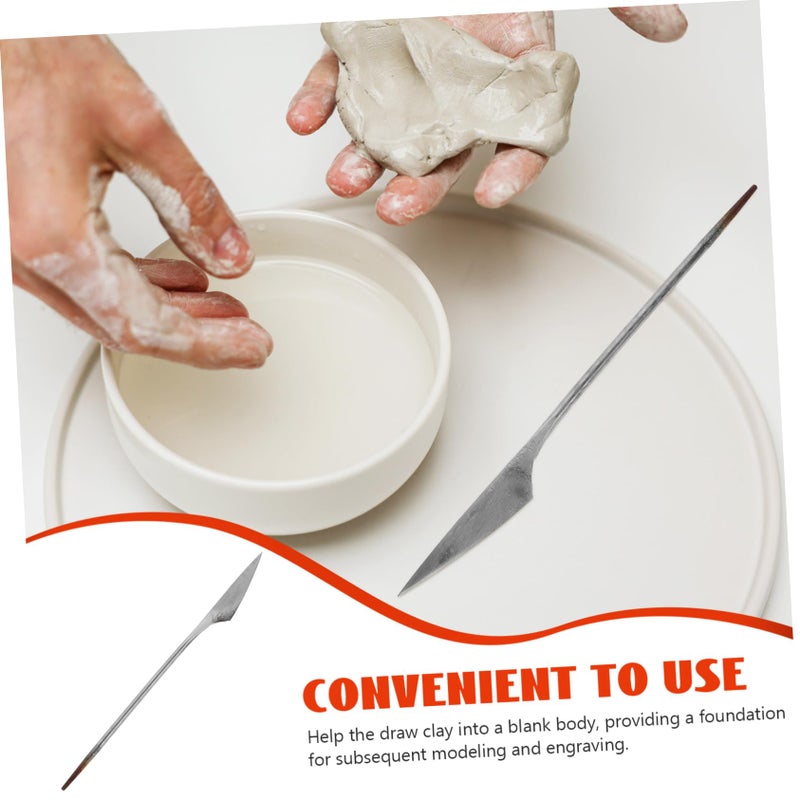 2 Pcs Clay Sculpting Tools Set for Pottery Shaping Carving Modeling Artists Beginners - Image 3