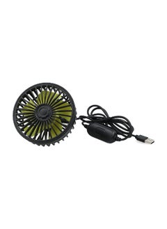 AUTOSMART Single Head USB Powered Car Fan Black and Yellow 6.5 x 11 x 15 cm T27424  - Image 1