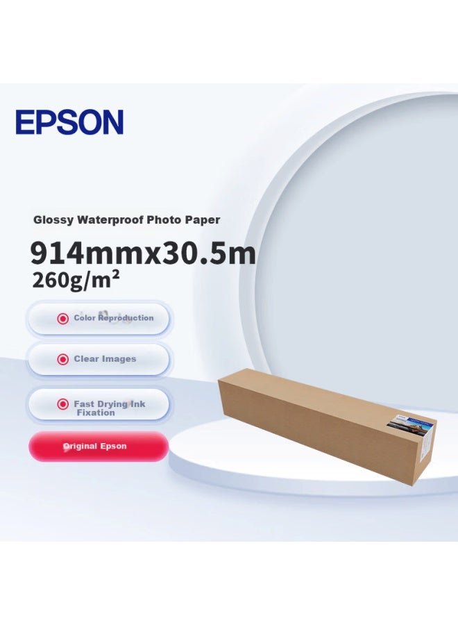 Epson High Gloss Waterproof Photo Paper 260gsm C13s450349 [914mm X 30.5m]