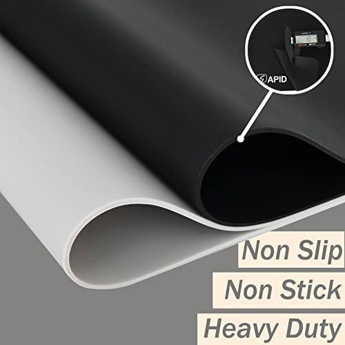 SAPID Extra Large Silicone Mat 36" x 24" Place Mats, Heat Resistant Mat for Kitchen Countertop Protector, Thick Placemats Washable Silicone Mats for Kitchen Counter Mat Dining Table Mat, Black, Sapid - Image 3