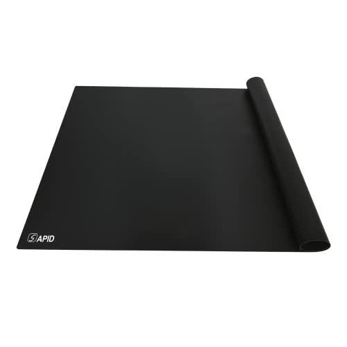 SAPID Extra Large Silicone Mat 36" x 24" Place Mats, Heat Resistant Mat for Kitchen Countertop Protector, Thick Placemats Washable Silicone Mats for Kitchen Counter Mat Dining Table Mat, Black, Sapid - Image 1