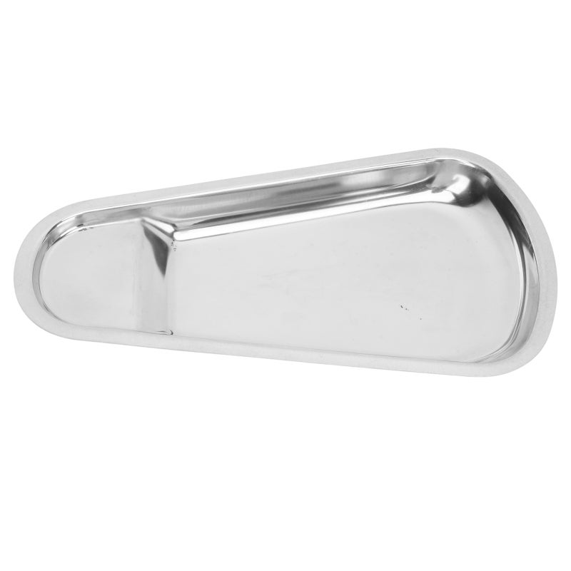 Stainless Steel Tray: 1 Fan Shape, Heat Resistant, Durable, Space-Saving - Easy Clean, Hygienic Serving Platter for Home Kitchen, Bathroom, Dining Party Use - Image 1