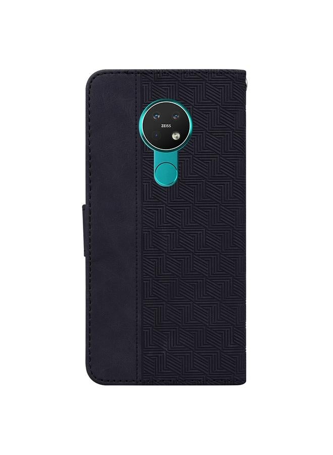 اس-توب جراب لهاتف Nokia 6.2 / 7.2 مصنوع من الجلد المنقوش هندسيًا - Image 3