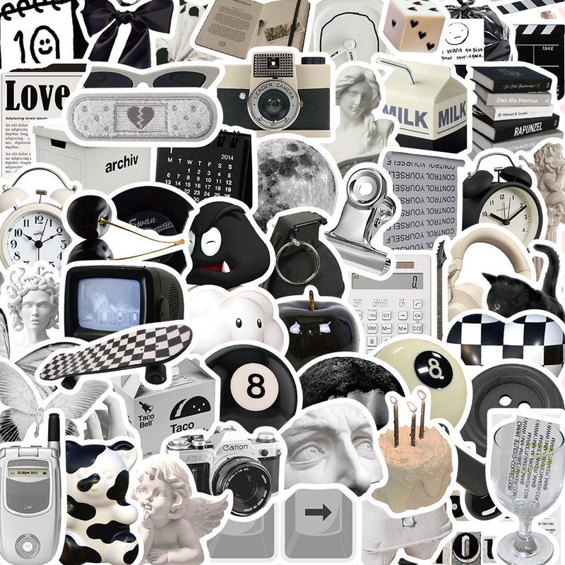 Premium Simple Cute Doodle Stickers 50-373pcs Waterproof GT155-61pcs 