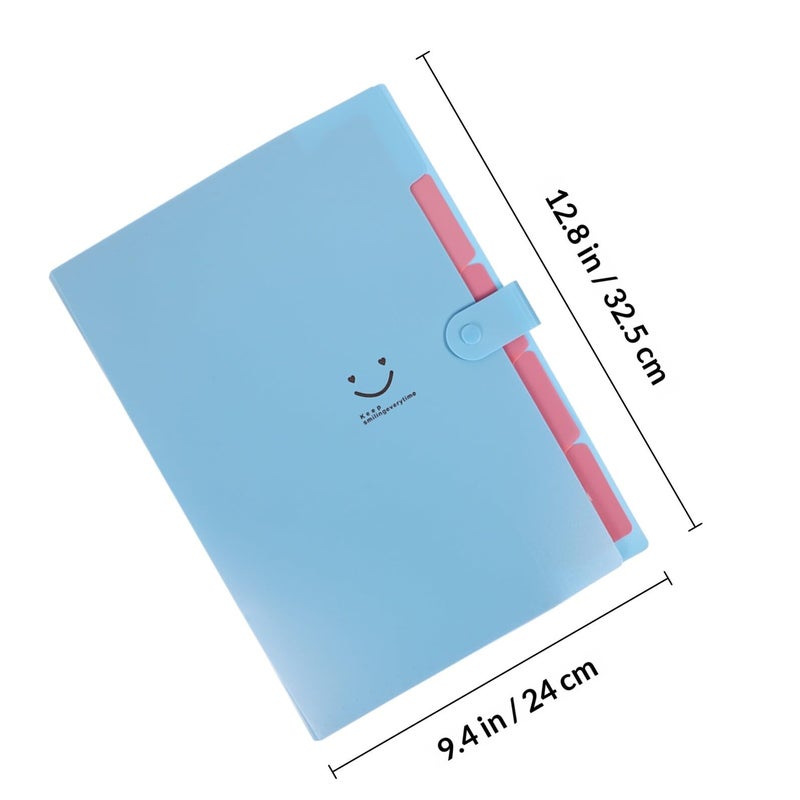 A4 Accordion File Organizer Expanding Folder Set with 10 Pockets for Office Home Document Storage - Image 3