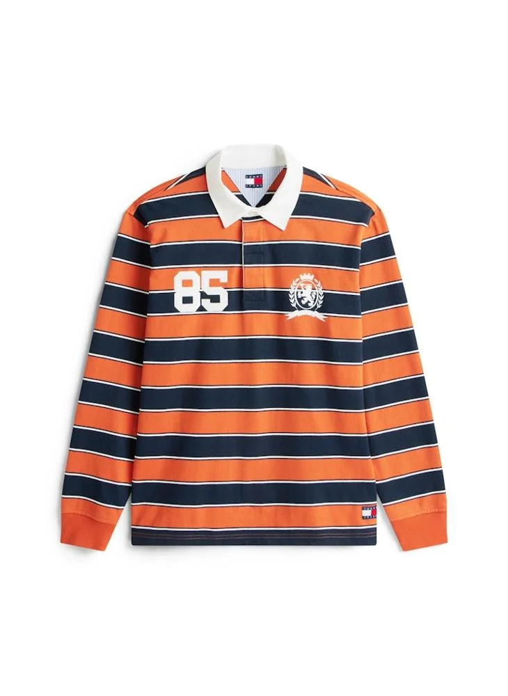 TOMMY JEANS  Heritage Relaxed Stripe Rugby Shirt for Men | Best Price UAE
