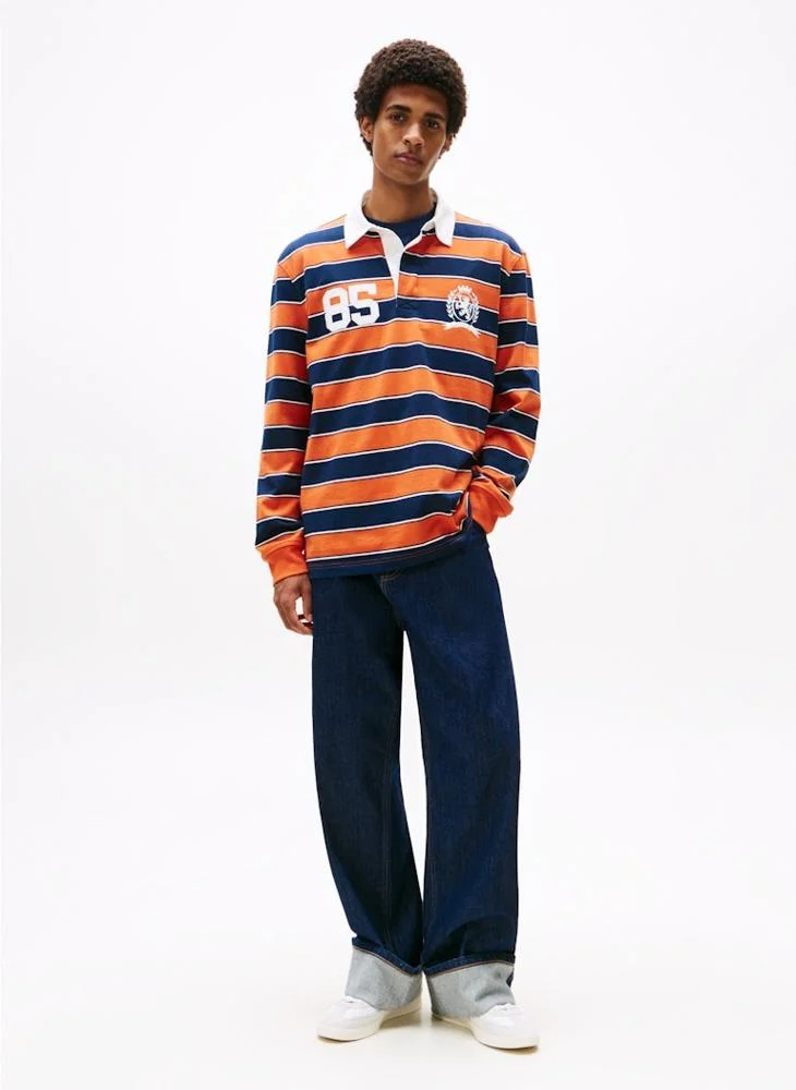 TOMMY JEANS  Heritage Relaxed Stripe Rugby Shirt for Men | Best Price UAE