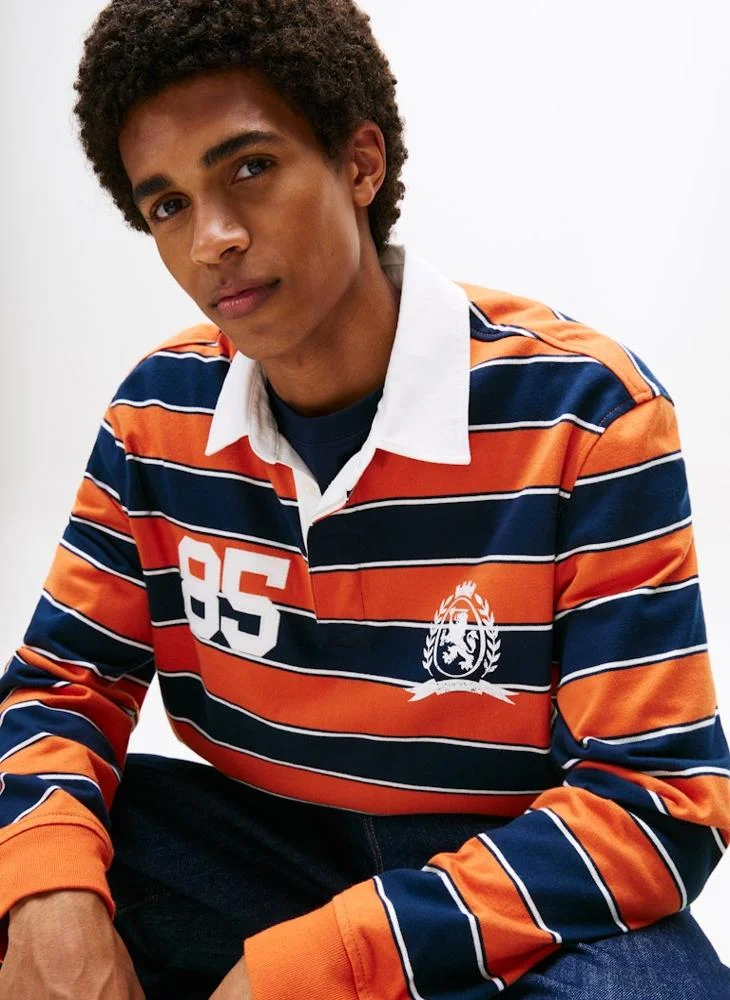TOMMY JEANS  Heritage Relaxed Stripe Rugby Shirt for Men | Best Price UAE
