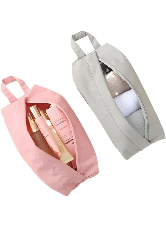 حقيبة تنظيم جوارب السفر المكونة من 3 قطع مع مقبض بسحاب وحقيبة تخزين صغيرة للملابس الداخلية المضغوطة لمكعبات التعبئة وحقيبة السفر والأمتعة والملابس الداخلية ومستحضرات التجميل والمستلزمات الأساسية والملابس الداخلية - Image 4