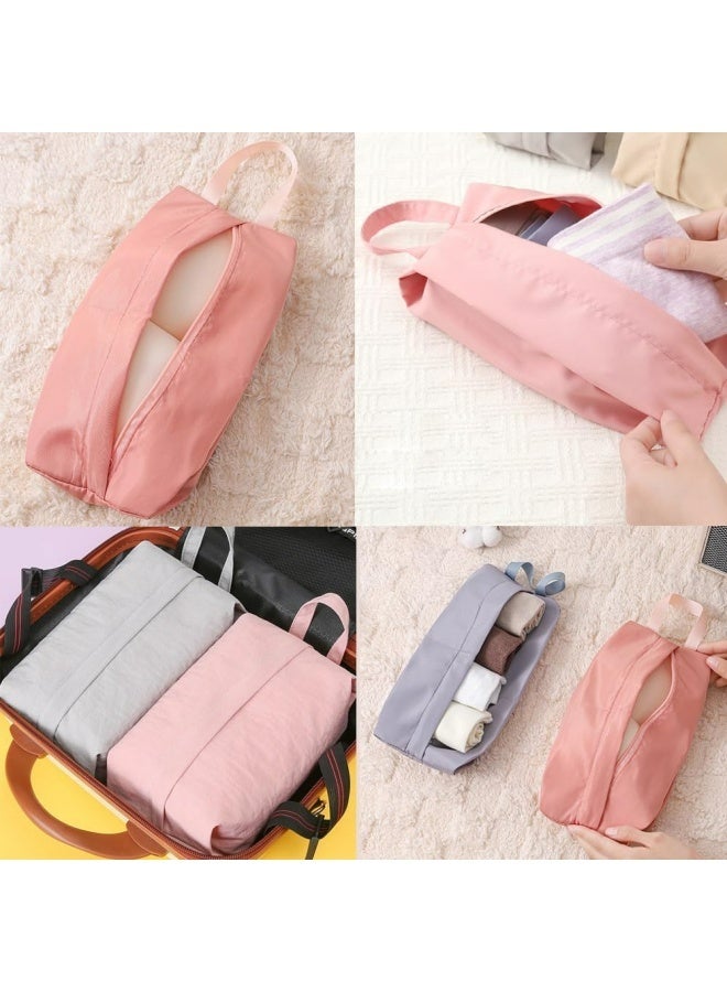 حقيبة تنظيم جوارب السفر المكونة من 3 قطع مع مقبض بسحاب وحقيبة تخزين صغيرة للملابس الداخلية المضغوطة لمكعبات التعبئة وحقيبة السفر والأمتعة والملابس الداخلية ومستحضرات التجميل والمستلزمات الأساسية والملابس الداخلية - Image 5