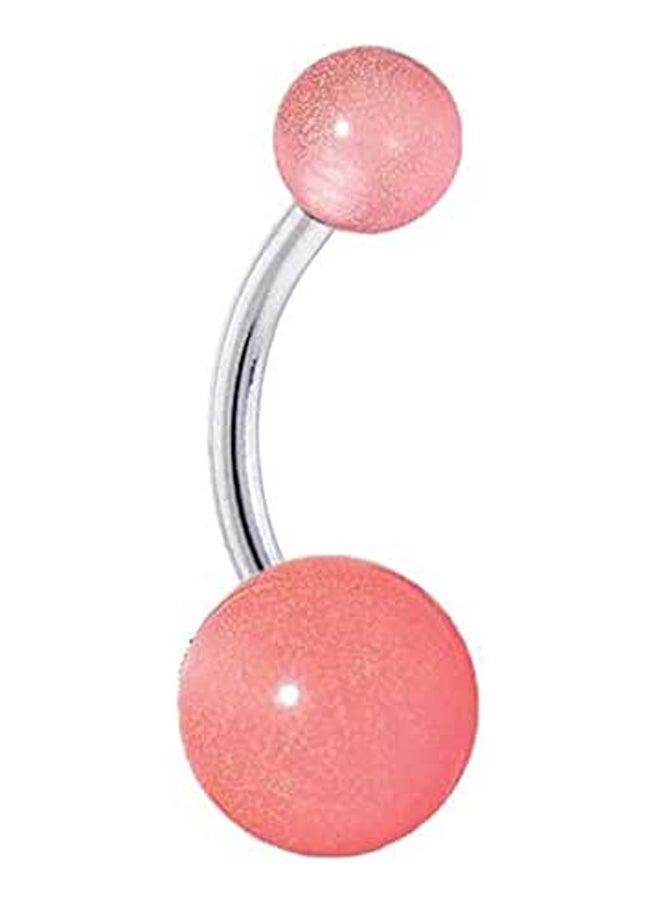 Generic Pink Acrylic Navel Belly Button Piercing Jewelry 