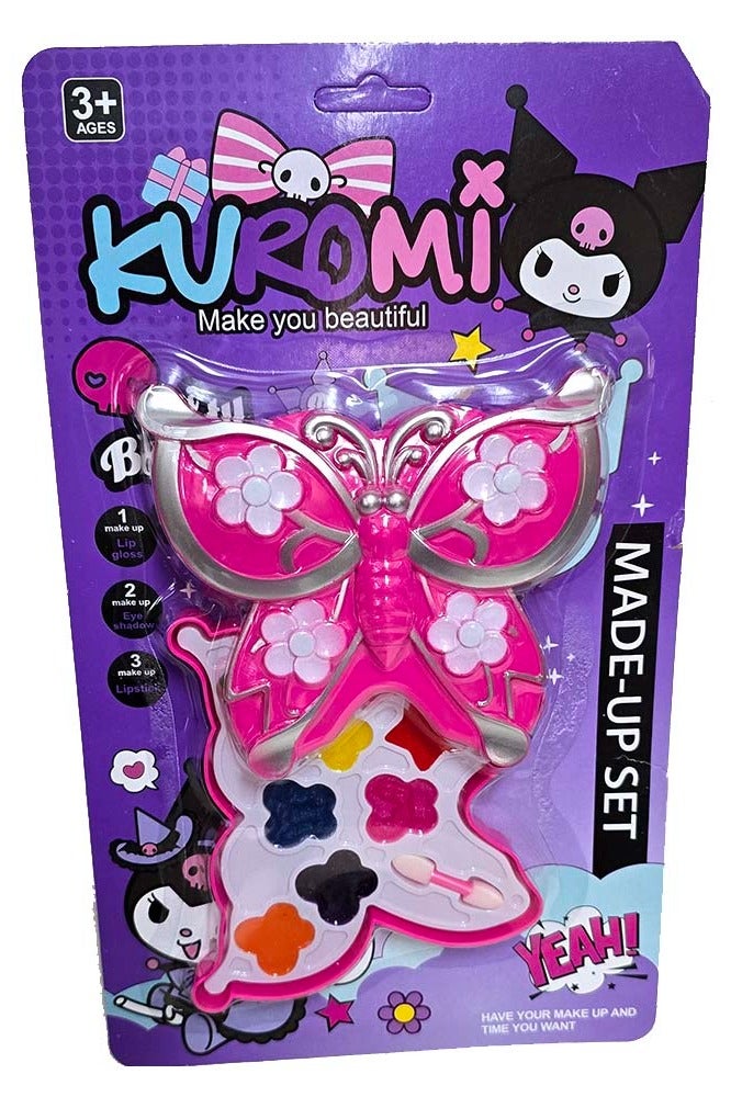 kuromi مجموعة مكياج للعب التظاهري للأطفال بتصميم فراشة - Image 1