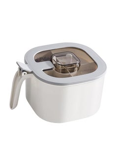 4 Grid Seasoning Box Plastic 4 Compartments Condiments Container Airtight Dampproof Spice Box with Lid for Kitchen Barbecue