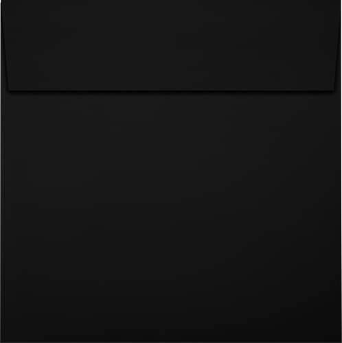 LUXPaper Square Invitation Envelopes | Peel & Press | 5 1/2" x 5 1/2" | Midnight Black | 80lb. Text | 50 Qty - Image 2