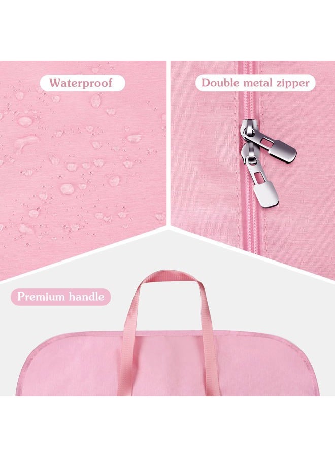 Limoomil Heavy Duty Waterproof Garment Bag for Travel, Tear Resistance Suit Bag for Men Travel for Suits, Tuxedos, Dresses, Coats, Uniform. 42 inch, pink, Garmen Bag - Image 5