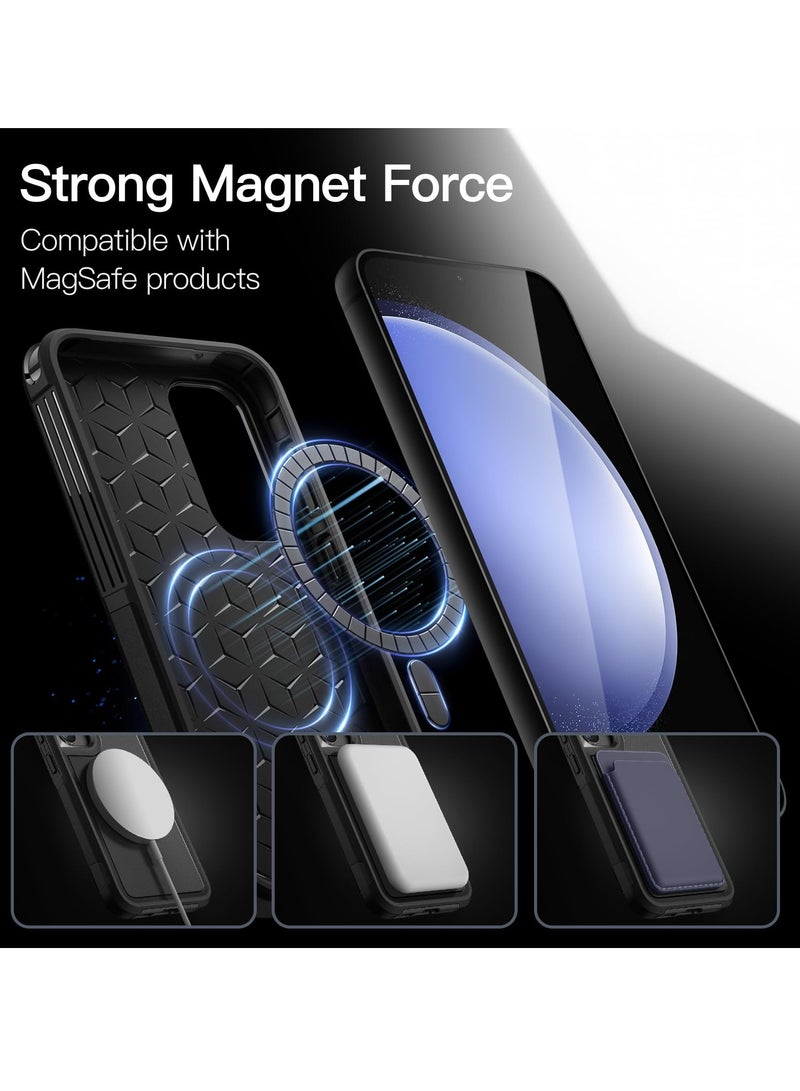 Jetech Case for Samsung Galaxy S23 Fe 6.4 Inch Compatible With Magsafe Accessories Dual Layer Heavy Duty Rugged Protection Shockproof Phone Magnetic Cover Black - Image 5
