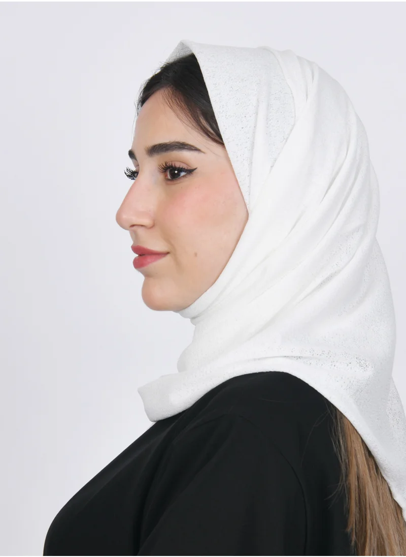 HAWRAA ABAYA A white gauze veil