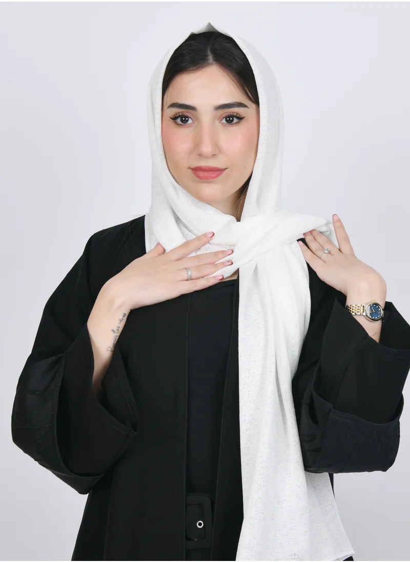 HAWRAA ABAYA A white gauze veil