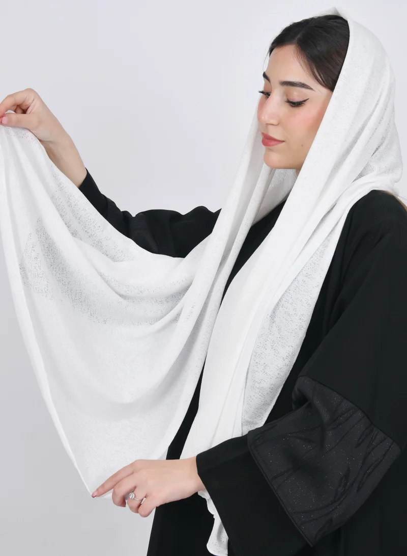 عبايات حوراء طرحه شاش بلون أبيض