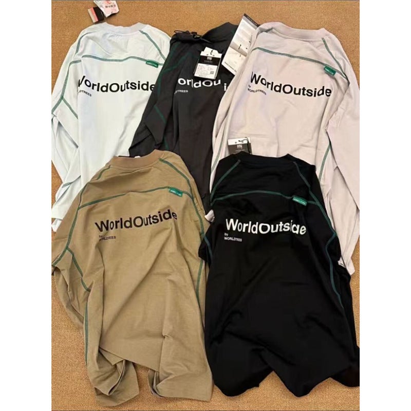 American Style Long Sleeve T-Shirt with Quick-Dry Fabric - Image 1