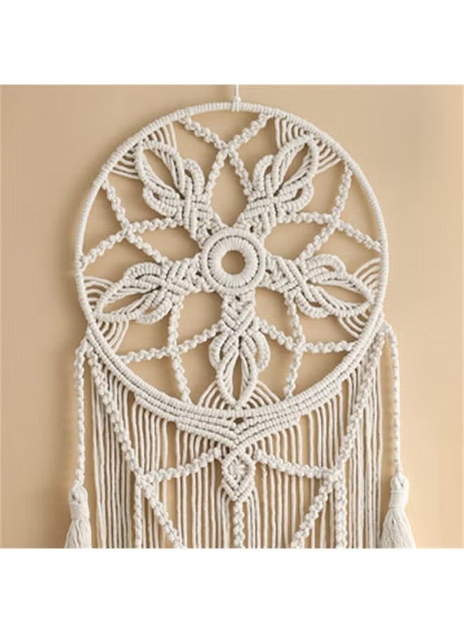 HMK CRAFTS دريم كاتشر المكرمية لغرفة النوم، ديكور حائط بوهو كبير معلق لتزيين المنزل 81x30 - Image 2