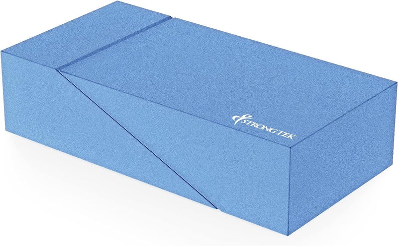 StrongTek Yoga Foam Wedge Blocks (Pair) Soft Wrist Wedge, Supportive Foot Exercise Accessories, For Balance, Strength, Stretch, Pilates, Fitness, Squat, Pushup, Plank, EVA Riser Block - Image 2