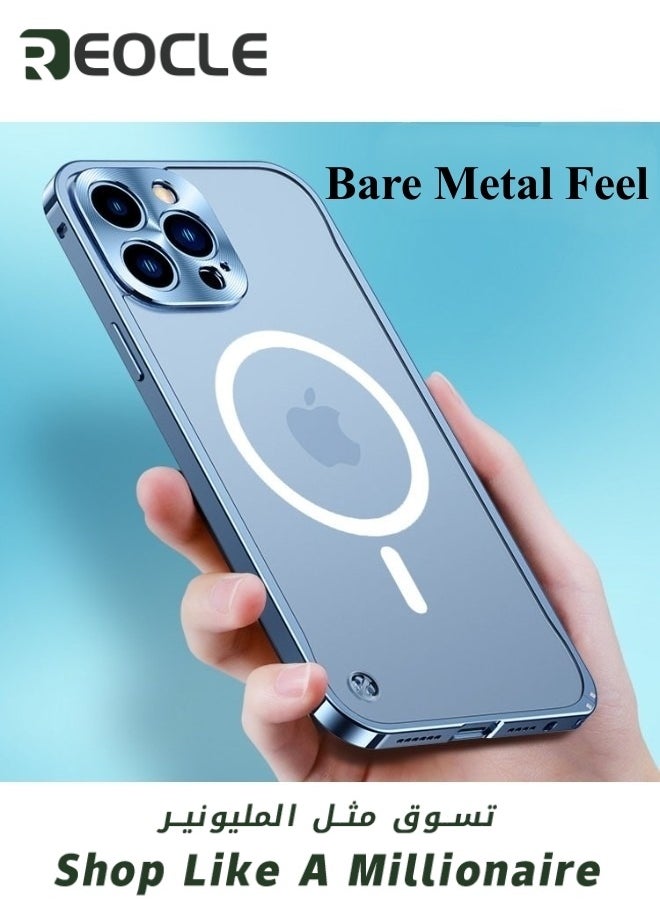 REOCLE - Electroplated Case for iPhone 14 Camera Lens Full Protection Compatible with MagSafe Wireless Charging Shockproof Soft TPU Phone Cover - Image 1