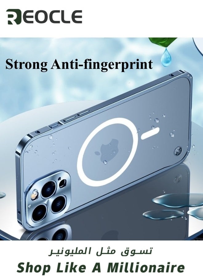 REOCLE - Electroplated Case for iPhone 14 Camera Lens Full Protection Compatible with MagSafe Wireless Charging Shockproof Soft TPU Phone Cover - Image 1