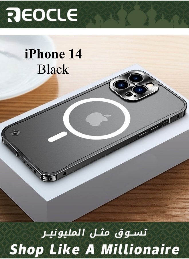 REOCLE - Electroplated Case for iPhone 14 Camera Lens Full Protection Compatible with MagSafe Wireless Charging Shockproof Soft TPU Phone Cover - Image 1