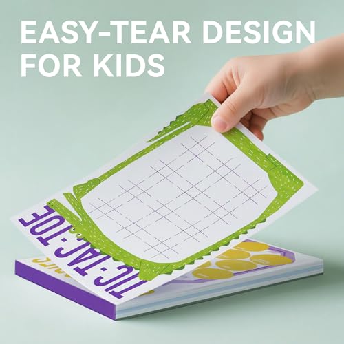 Dotimo kids Dotimo Travel Games for Kids Ages 3 90Page Activity Book with Hangman 5 Classic Games ScreenFree Road Trip Essentials 6x9 TearOut Sheets - Image 5