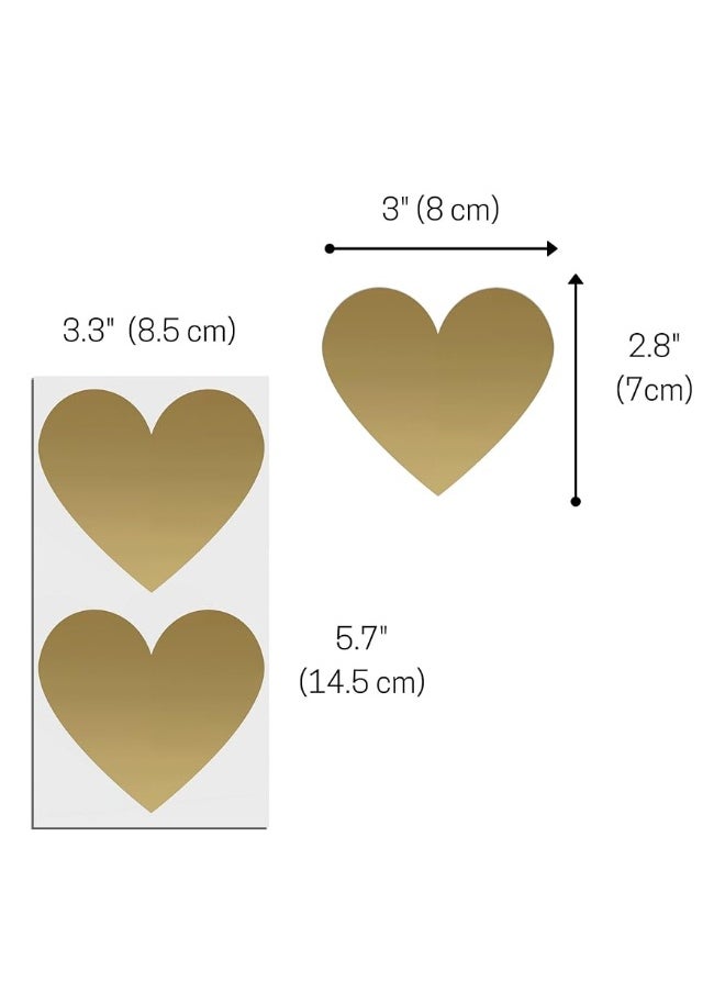 ScratchStix 50 Pack, 3" Heart Scratch Off Stickers Labels - Gold  - Image 5
