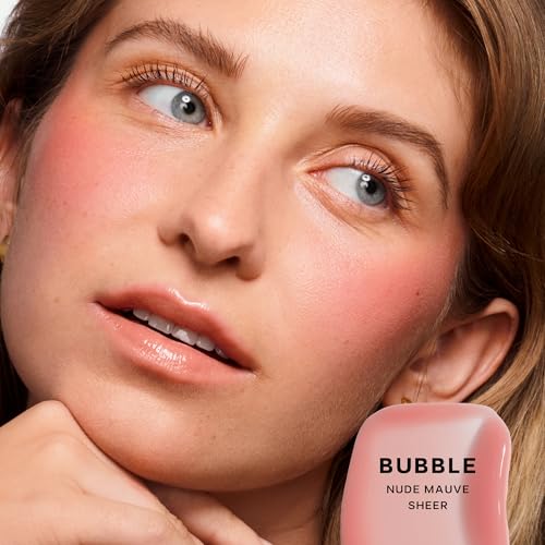 Saie Glossybounce Hydrating Lip Gloss and Tinted Lip Oil Hybrid with Hyaluronic Acid Jojoba Oil for NonSticky UltraShiny Plump Soft Lips Everyday Makeup Essential Bubble 17 oz - Image 3
