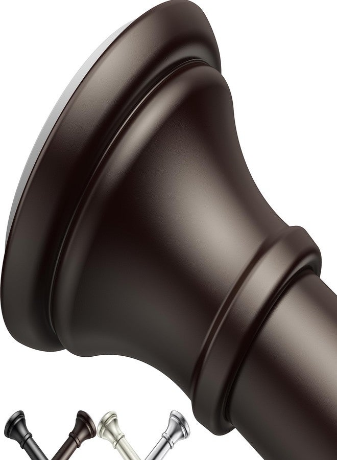 BloomFlower Oil Rubbed Bronze Tension Shower Curtain Rod - Adjustable 18-79 Inches, Fits 20-78 Inch Spaces (Ideal for 72" Wide Bathrooms), Rust Resistance Adjustable Durable Spring No Drilling - Image 1