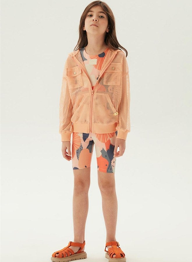 TYESS Tyess Girl Salmon Tracksuit Top - Image 1