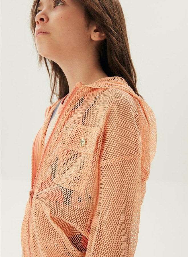 TYESS Tyess Girl Salmon Tracksuit Top - Image 3