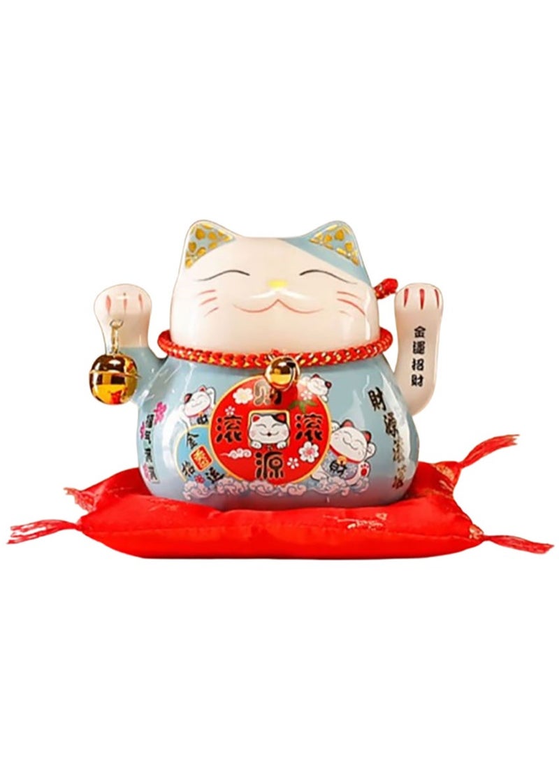 Jingke Lucky Cat Shop Cashier Counter Home Desk Exquisite Ceramic Crafts Ornaments 4.5 Inch -06 - Image 1