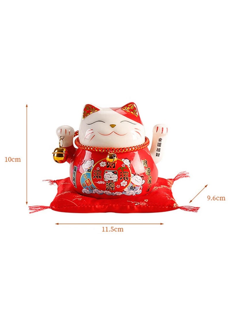 Jingke Lucky Cat Shop Cashier Counter Home Desk Exquisite Ceramic Crafts Ornaments 4.5 Inch -06 - Image 2