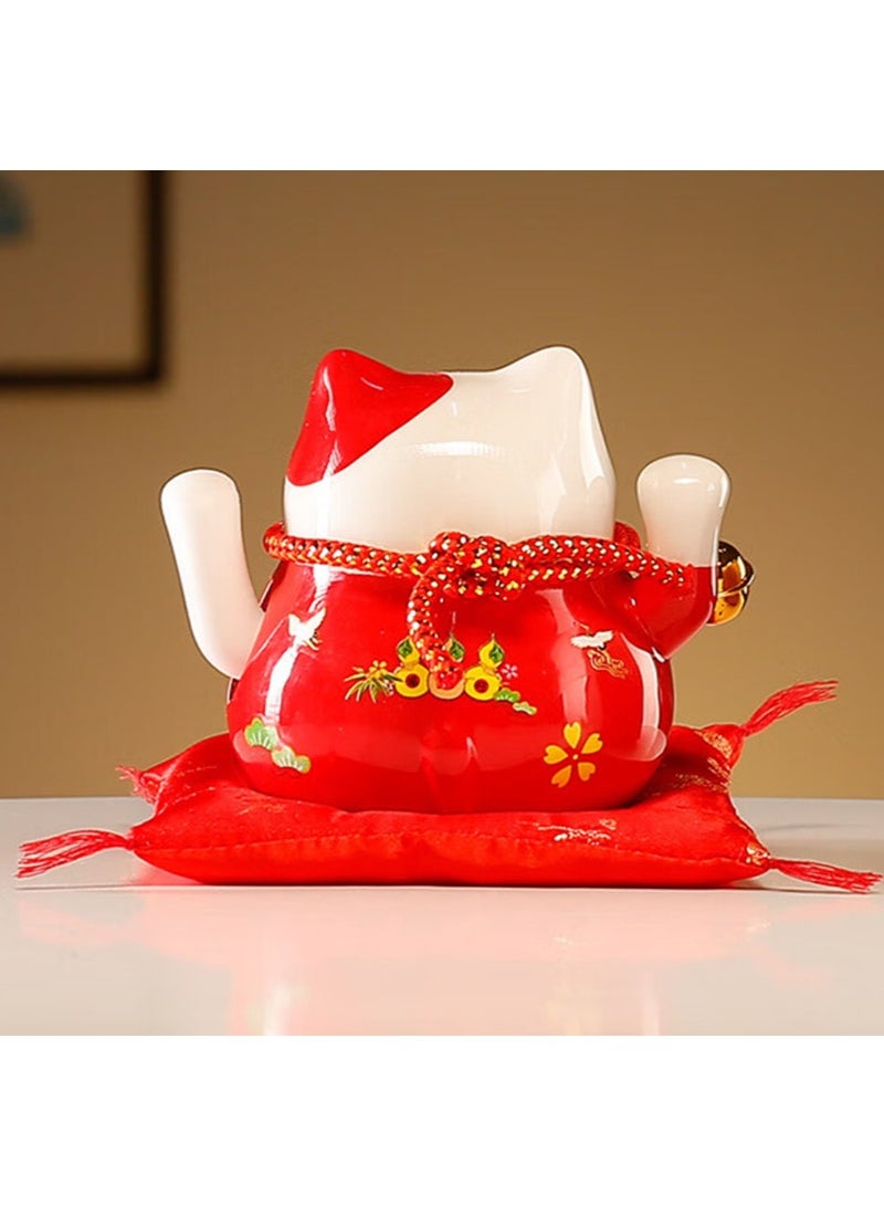 Jingke Lucky Cat Shop Cashier Counter Home Desk Exquisite Ceramic Crafts Ornaments 4.5 Inch -06 - Image 3