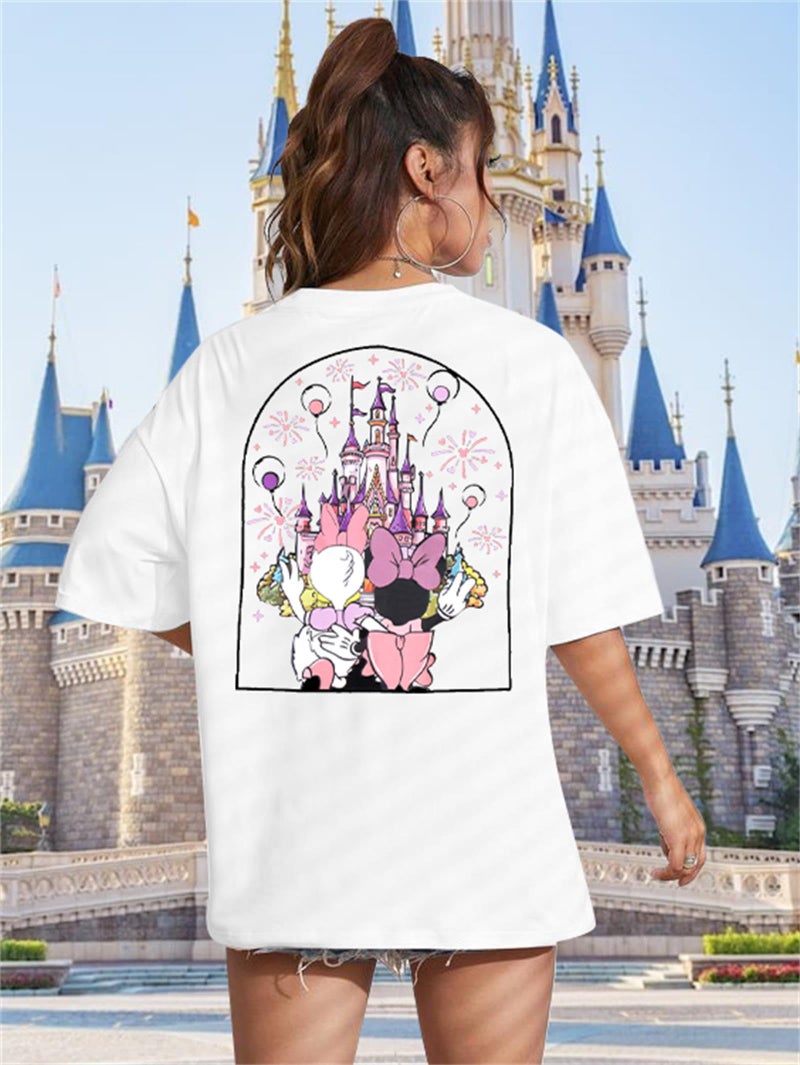 VILOVE Magic Kingdom Shirt Women Girls Just Wanna Have Fun Shirt Girls Trip T-Shirt Cute Magical Tee Summer Vacation Tops White - Image 4
