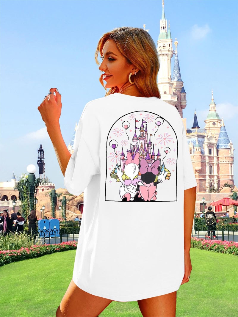 VILOVE Magic Kingdom Shirt Women Girls Just Wanna Have Fun Shirt Girls Trip T-Shirt Cute Magical Tee Summer Vacation Tops White - Image 5
