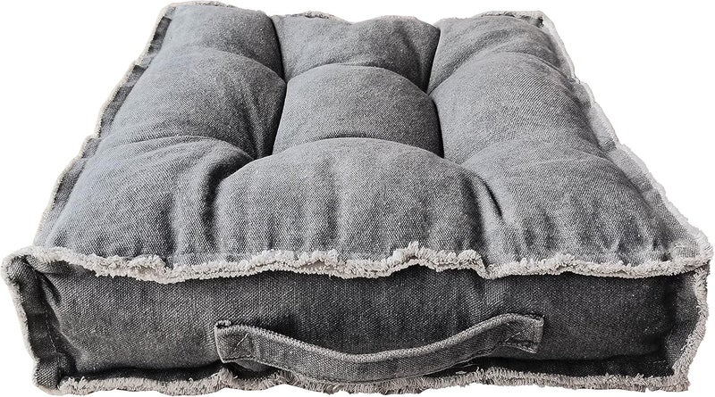 Verpert Square Thick Floor Seating Cushions,Solid Thick Tufted Cushion Meditation Pillow for Sitting on Floor,Tatami Pad for Guests or Kids Reading Nook, oga Living Room Sofa Balcony Outdoor(Darkgray) - Image 2