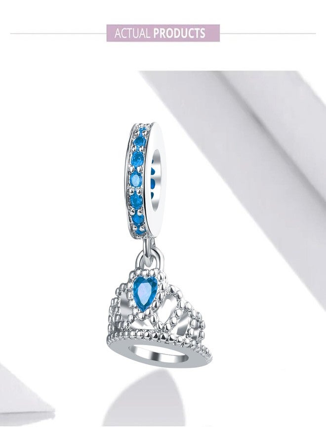 RONLLNA Princess Queen Crown Birthstone Charm Fit for Pandora Charms Bracelets Birthday Gifts for Mother Daughter Her Women December - Image 5