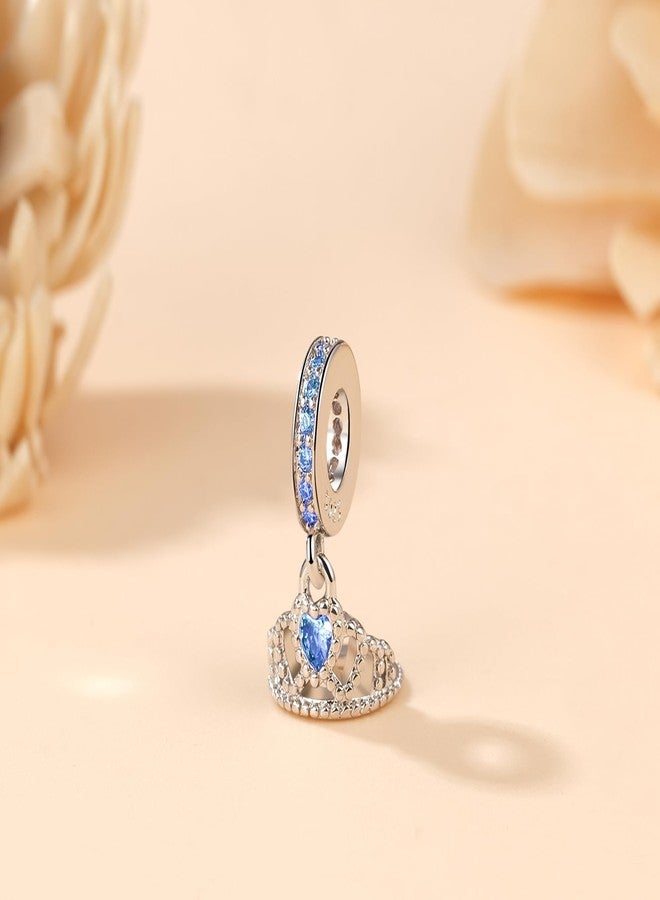 RONLLNA Princess Queen Crown Birthstone Charm Fit for Pandora Charms Bracelets Birthday Gifts for Mother Daughter Her Women December - Image 2