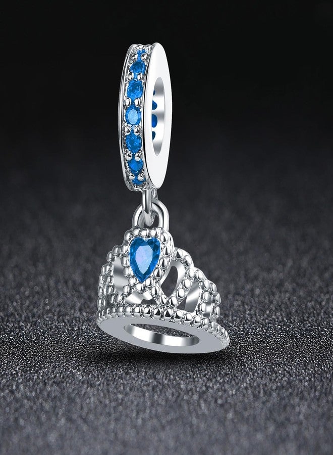 RONLLNA Princess Queen Crown Birthstone Charm Fit for Pandora Charms Bracelets Birthday Gifts for Mother Daughter Her Women December - Image 3