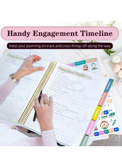 Wedding Planning Book and Organizer, 176 Page Bridal Planner, 9.2" x 11.4", Includes Stickers, Checklists, Pockets, Calendars, Perfect Engagement Gift for Brides - pzsku/Z4F9365CF5B1DF94E69A9Z/45/_/1718521065/10affa17-9456-493b-a71d-a62f28c068b6